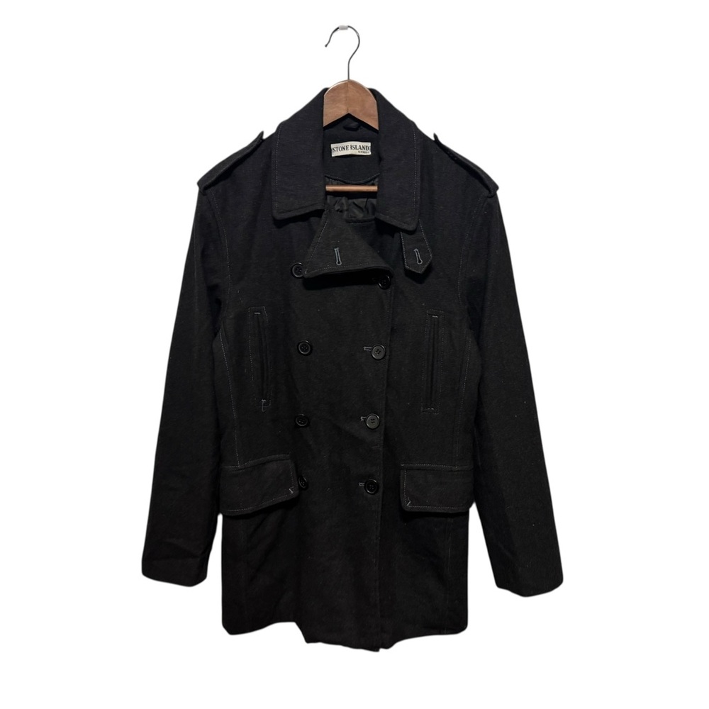 Vintage Stone Island Wool Blend Peacoat